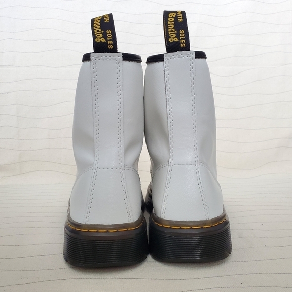 NEW Dr Martens Womens Zavala T Lamper Combat Boots Leather White Size 7 - Picture 5 of 10